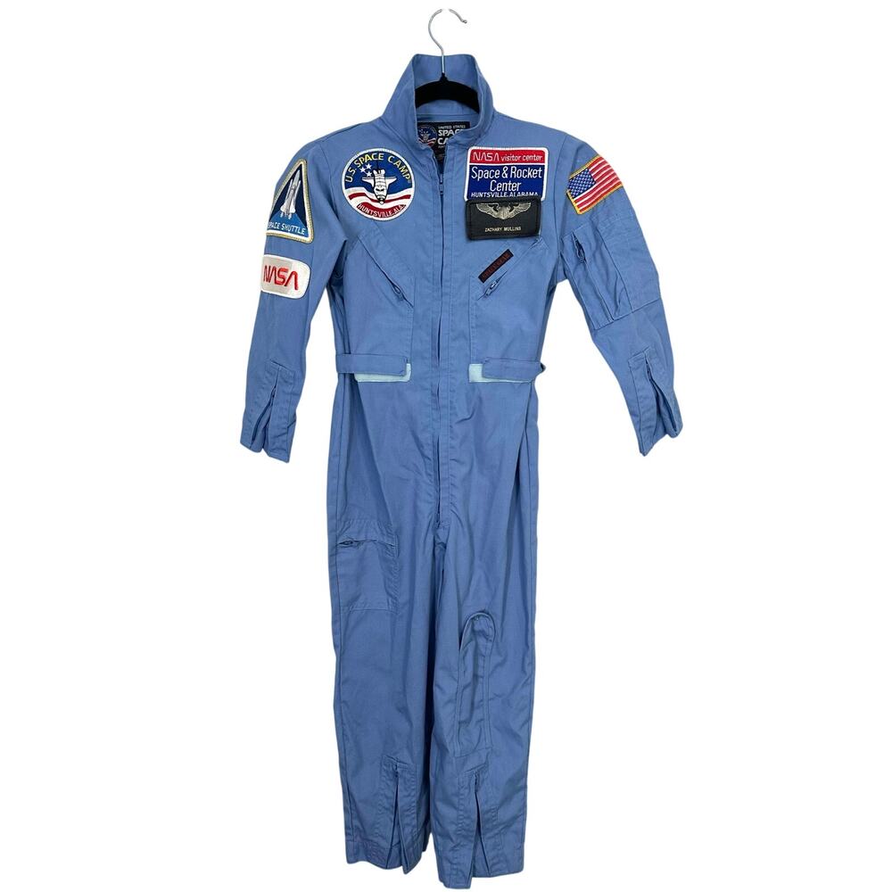 Vintage NASA Space Camp Flight Suit Youth 12 Huntsville Alabama Shuttle Jumpsuit